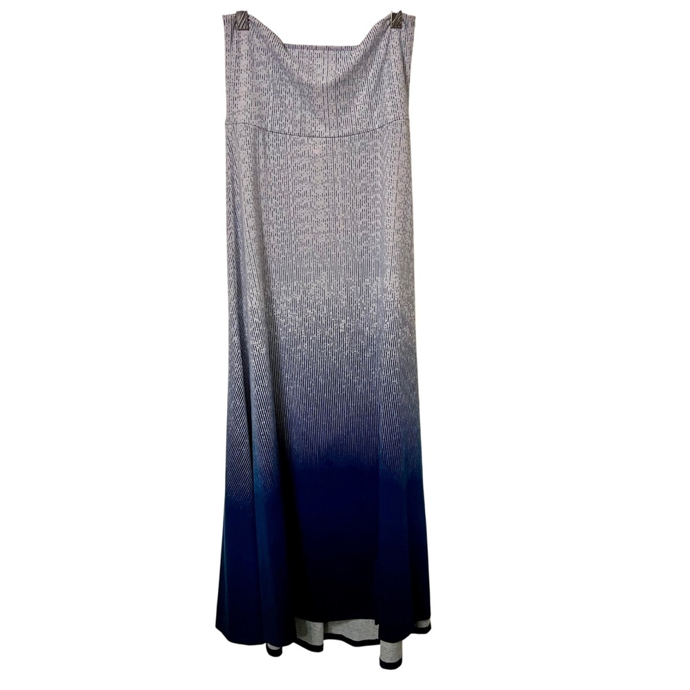 LuLaRoe Womens Size S Maxi Skirt Blue Ombre Stripe Print Casual Summer